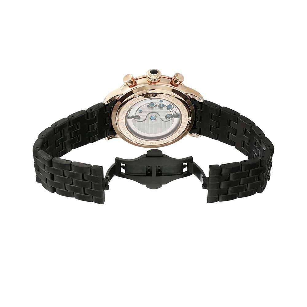INGERSOLL HARVARD AUTOMATIC SILVER STAINLESS STEEL IN1510RBKM BLACK LEATHER STRAP MEN'S WATCH - H2 Hub Watches