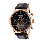 INGERSOLL KEARNY AUTOMATIC ROSE GOLD STAINLESS STEEL IN1709RBK BLACK LEATHER STRAP MEN'S WATCH - H2 Hub Watches