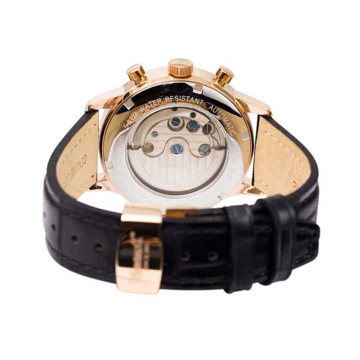 INGERSOLL KEARNY AUTOMATIC ROSE GOLD STAINLESS STEEL IN1709RBK BLACK LEATHER STRAP MEN'S WATCH - H2 Hub Watches