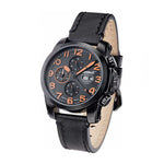 INGERSOLL POMO AUTOMATIC BLACK STAINLESS STEEL IN2301BBKO LEATHER STRAP MEN'S WATCH - H2 Hub Watches
