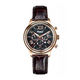 INGERSOLL HAIDA AUTOMATIC ROSE GOLD STAINLESS STEEL IN2810RBK BROWN LEATHER STRAP MEN'S WATCH - H2 Hub Watches