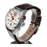 INGERSOLL LAWRENCE AUTOMATIC SILVER STAINLESS STEEL IN3218CR BLACK LEATHER STRAP MEN'S WATCH - H2 Hub Watches