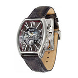 INGERSOLL ARAPAHO AUTOMATIC SILVER STAINLESS STEEL IN3606GY BLACK LEATHER STRAP MEN'S WATCH - H2 Hub Watches