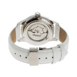 INGERSOLL DESTINY AUTOMATIC SILVER STAINLESS STEEL IN5007WH WHITE LEATHER STRAP LADIES' WATCH - H2 Hub Watches