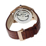 INGERSOLL HOPKINS AUTOMATIC GOLD STAINLESS STEEL IN8703RWH BROWN LEATHER STRAP MEN'S WATCH - H2 Hub Watches