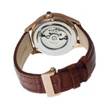 INGERSOLL HOPKINS AUTOMATIC GOLD STAINLESS STEEL IN8703RWH BROWN LEATHER STRAP MEN'S WATCH - H2 Hub Watches