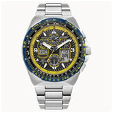 Citizen Eco Drive Chronograph GMT World Time Stainless Steel Strap Men Watch JY8125-54L