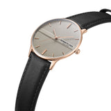 Kenneth Cole Silver Dial With Black Leather Unisex Watch KCWGA2234303