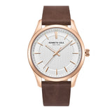 Kenneth Cole White Dial With Brown Leather Unisex Watch KCWGA2234505