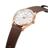 Kenneth Cole White Dial With Brown Leather Unisex Watch KCWGA2234505