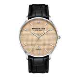 Kenneth Cole Quartz Black Leather Unisex Watch KCWGB2233501