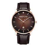 Kenneth Cole Brown Leather Unisex Watch KCWGB2233503