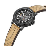 Kenneth Cole New York Automatic Black Dial Brown Leather Strap Men Watch KCWGE0013105
