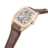 Kenneth Cole New York Automatic Silver Dial Brown Leather Strap Men Watch KCWGE0013803