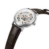 Kenneth Cole Automatic Silver Dial Brown Leather Men Watch KCWGE2233201