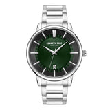 Kenneth Cole New York Green Dial Silver Stainless Steel Strap Men Watch KCWGH0014101