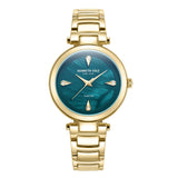 Kenneth Cole Green Dial With Gold Stainless Steel Women Watch KCWLG2236303