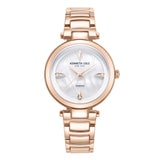 Kenneth Cole White Dial With Rose Gold Stainless Steel Women Watch KCWLG2236304