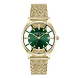 Kenneth Cole Green Dial With Gold Mesh Strap Women Watch KCWLG2236902