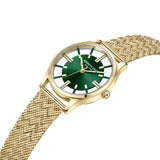 Kenneth Cole Green Dial With Gold Mesh Strap Women Watch KCWLG2236902