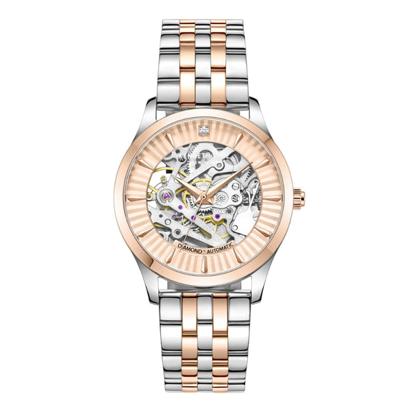 Kenneth Cole Skeleton Dial With 2 Tone Stainless Steel Men Watch KCWLL2235506