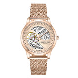 Kenneth Cole Skeleton Dial With Rose Gold Mesh Strap Unisex Watch KCWLL2235702
