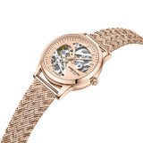 Kenneth Cole Skeleton Dial With Rose Gold Mesh Strap Unisex Watch KCWLL2235702