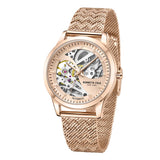 Kenneth Cole Skeleton Dial With Rose Gold Mesh Strap Unisex Watch KCWLL2235702