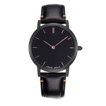 ARIES GOLD URBAN TANGO BLACK STAINLESS STEEL L 1008 BK-BK LEATHER STRAP WOMEN'S WATCH - H2 Hub Watches