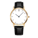 ARIES GOLD URBAN TANGO GOLD STAINLESS STEEL L 1008 G-W BLACK LEATHER STRAP WOMEN'S WATCH - H2 Hub Watches