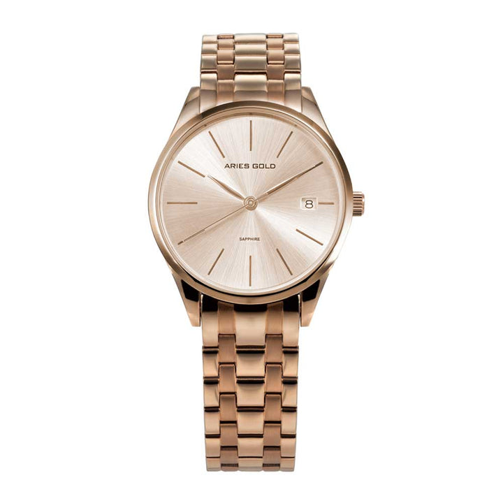 ARIES GOLD PRISM ROSE GOLD STAINLESS STEEL L 1011 RG-RG CERAMIC STRAP WOMEN'S WATCH - H2 Hub Watches