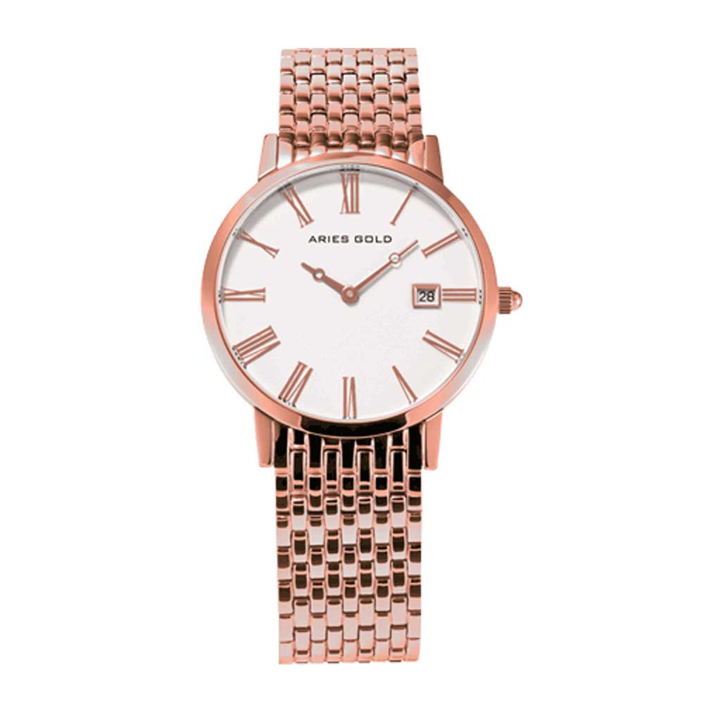 ARIES GOLD HERITAGE MASTER ROSE GOLD STAINLESS STEEL L 1018Z RG-RW WOMEN'S WATCH - H2 Hub Watches