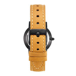 ARIES GOLD URBAN SANTOS BLACK STAINLESS STEEL L 1023 BK-BEI BROWN LEATHER STRAP WOMEN'S WATCH - H2 Hub Watches