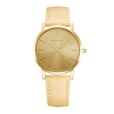 ARIES GOLD URBAN SANTOS GOLD STAINLESS STEEL L 1023 G-G LEATHER STRAP WOMEN'S WATCH - H2 Hub Watches