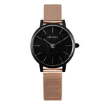 ARIES GOLD COSMO BLACK STAINLESS STEEL L 1024 BK-BKRG WOMEN'S WATCH - H2 Hub Watches