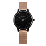 ARIES GOLD COSMO BLACK STAINLESS STEEL L 1024 BK-BKRG WOMEN'S WATCH - H2 Hub Watches