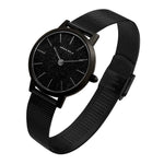 ARIES GOLD COSMO BLACK STAINLESS STEEL L 1024 BK-BK MESH STRAP WOMEN'S WATCH - H2 Hub Watches