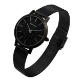 ARIES GOLD COSMO BLACK STAINLESS STEEL L 1024 BK-BK MESH STRAP WOMEN'S WATCH - H2 Hub Watches