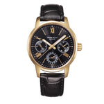 ARIES GOLD URBAN ETERNAL GOLD STAINLESS STEEL L 103 G-BKG BLACK LEATHER STRAP WOMEN'S WATCH - H2 Hub Watches