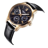 ARIES GOLD URBAN ETERNAL GOLD STAINLESS STEEL L 103 G-BKG BLACK LEATHER STRAP WOMEN'S WATCH - H2 Hub Watches