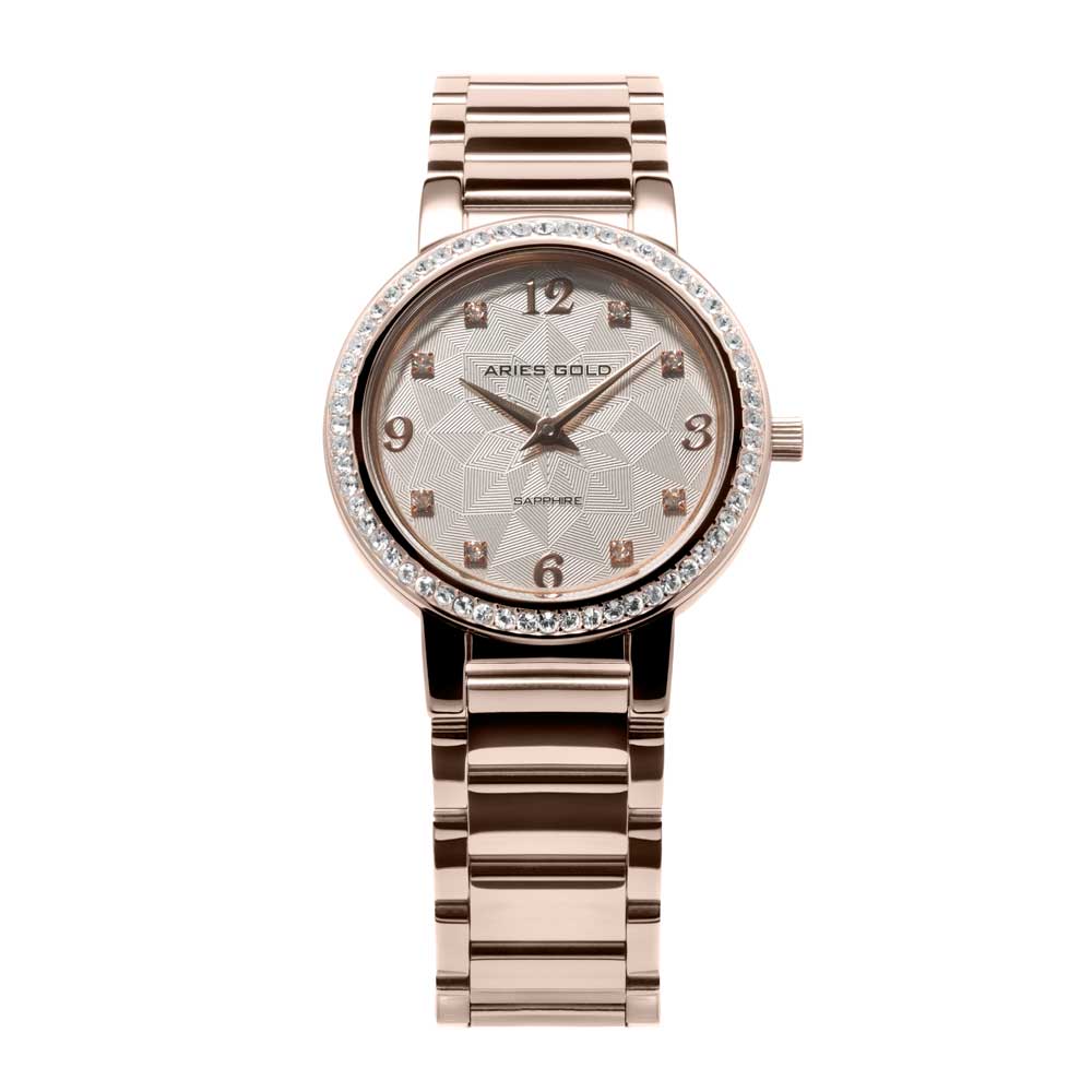 ARIES GOLD ENCHANT STARLET ROSE GOLD STAINLESS STEEL L 126B RD-PATTERN WOMEN'S WATCH - H2 Hub Watches
