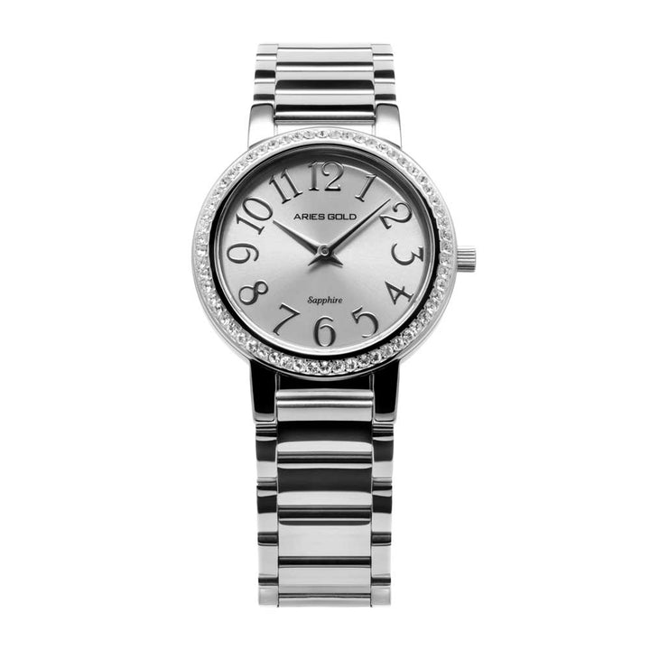 ARIES GOLD ENCHANT STARLET SILVER STAINLESS STEEL L 126B S-NUM WOMEN'S WATCH - H2 Hub Watches