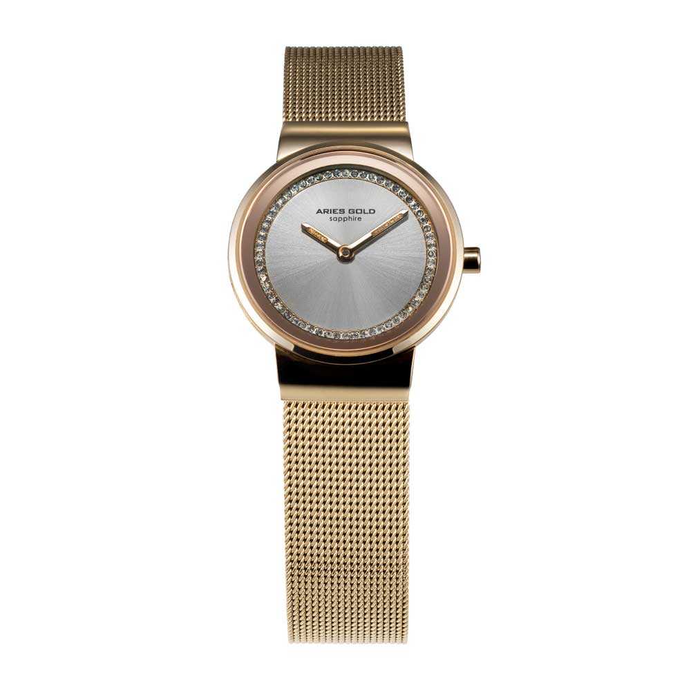 ARIES GOLD ENCHANT SONJA GOLD STAINLESS STEEL L 5003 G-S MESH STRAP WOMEN'S WATCH - H2 Hub Watches