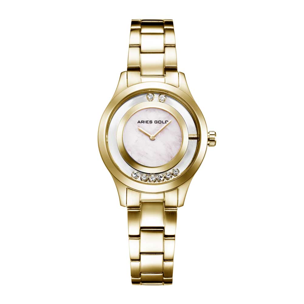 ARIES GOLD ENCHANT VERONA GOLD STAINLESS STEEL L 5021 G-MB WOMEN'S WATCH - H2 Hub Watches