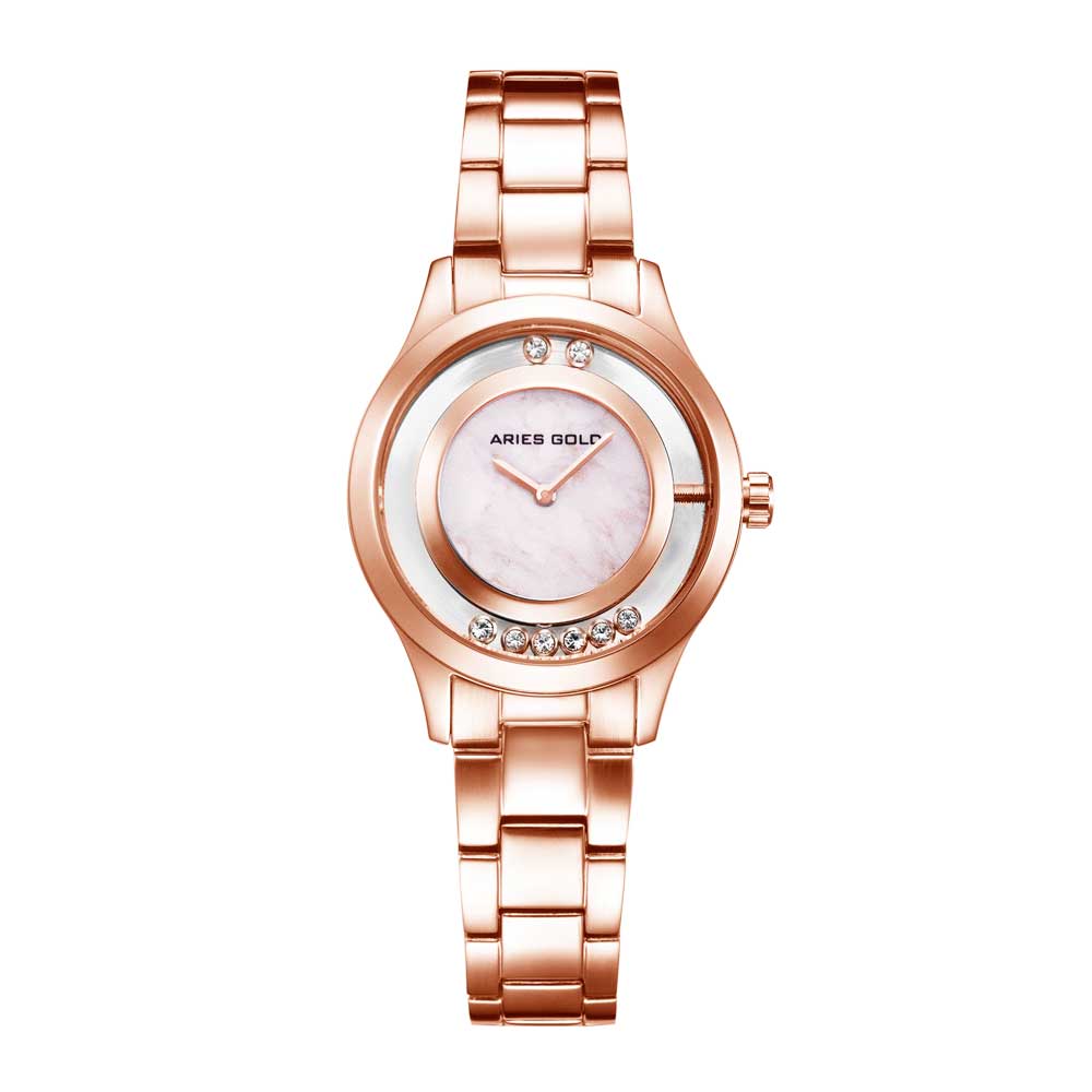 ARIES GOLD ENCHANT VERONA ROSE GOLD STAINLESS STEEL L 5021 RG-MB WOMEN'S WATCH - H2 Hub Watches