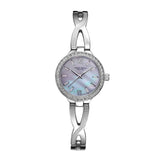 ARIES GOLD ANALOG QUARTZ L 5025Z S-MOP SILVER STAINLESS STEEL WOMEN'S WATCH - H2 Hub Watches