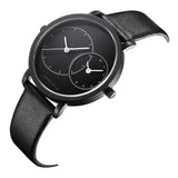 ARIES GOLD WANDERER BLACK STAINLESS STEEL L 5027 BK-BK LEATHER STRAP WOMEN'S WATCH