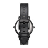 ARIES GOLD WANDERER BLACK STAINLESS STEEL L 5027 BK-BK LEATHER STRAP WOMEN'S WATCH