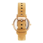 ARIES GOLD WANDERER ROSE GOLD STAINLESS STEEL L 5027 RG-BU BROWN LEATHER STRAP WOMEN'S WATCH - H2 Hub Watches