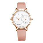 ARIES GOLD WANDERER ROSE GOLD STAINLESS STEEL L 5027 RG-W PINK LEATHER STRAP WOMEN'S WATCH - H2 Hub Watches